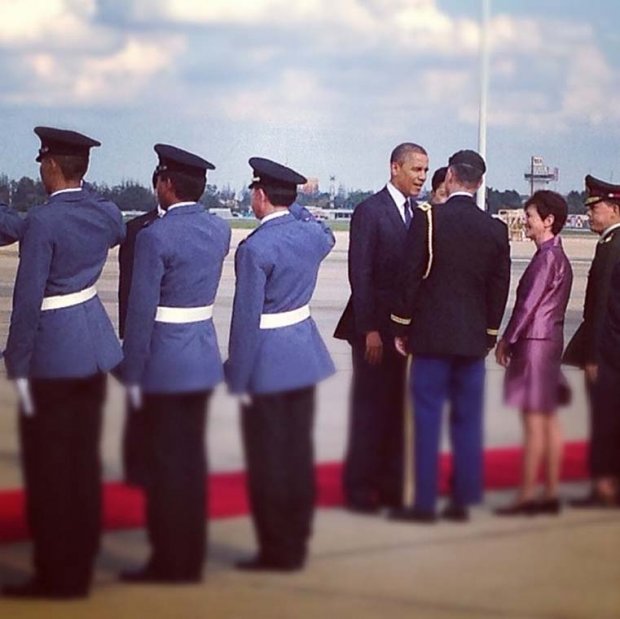 ประธานาธิบดีสหรัฐ บารัก โอบามา เริ่มการเยือนเอเชีย